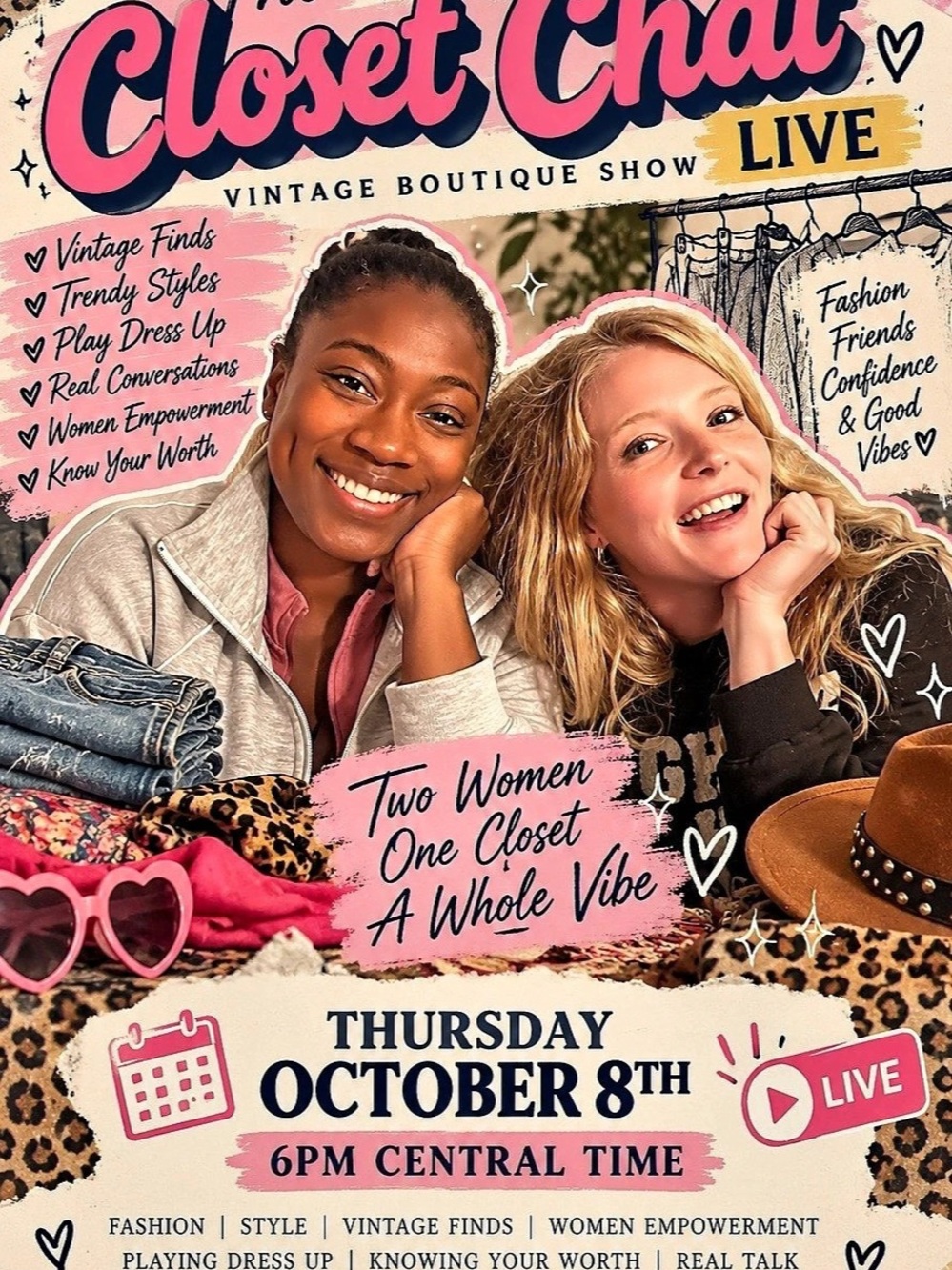 @JossJewels Closet Chat Live Show Oct 8 Thursday 6pm CST